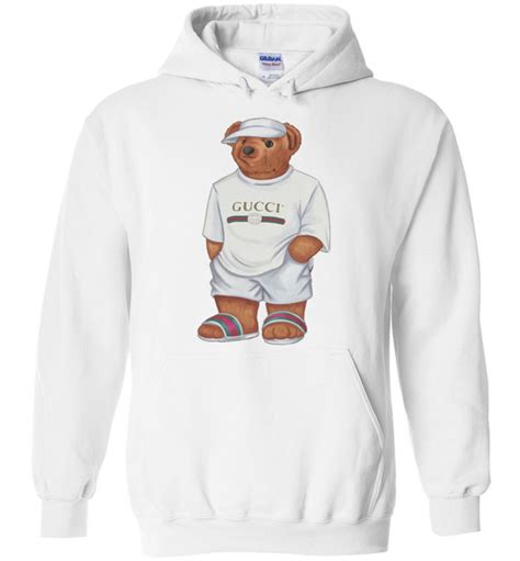 gucci polo bear hoodie|Gucci oversized hoodie.